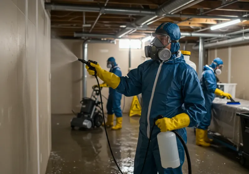 Basement Sanitization and Antimicrobial Treatment process in Prague, OK